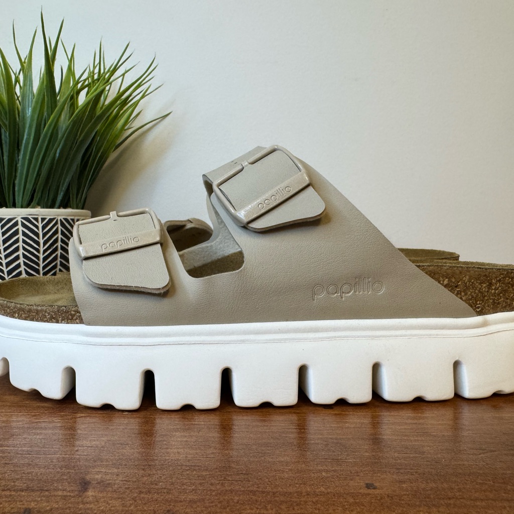 Papillio Taupe Sandals With White Chunky Soles Eu 40 Narrow